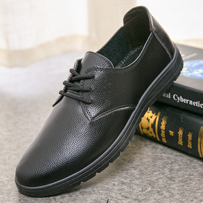 Chef Shoes Men's Non-Slip Waterproof Shoes Oil-Proof KFC Kitchen Work Shoes Casual Shoes Security Work Shoes Men's Leather Shoes