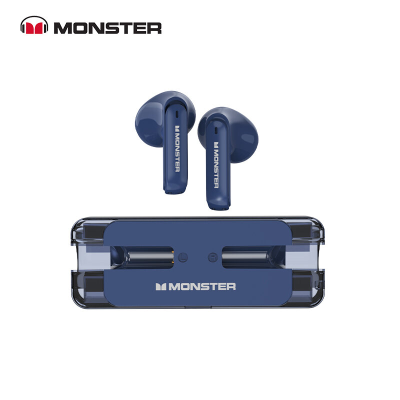 Monster XKT08 TWS Bluetooth Earphone Game Music Dual mode Waterproof Wireless Earbuds In-ear Noise Cancellation Headset