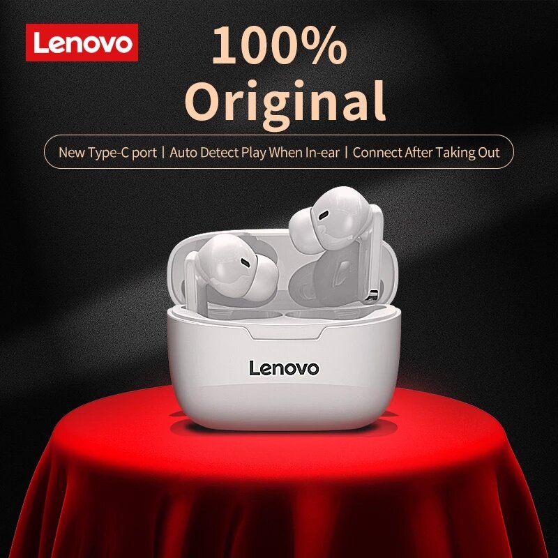 Lenovo XT90 TWS Bluetooth Earphone IPX5 Waterproof Sport Wireless Earbuds Newest Mini Bluetooth Headphone Support Call Video Android Universal Mobile Phone