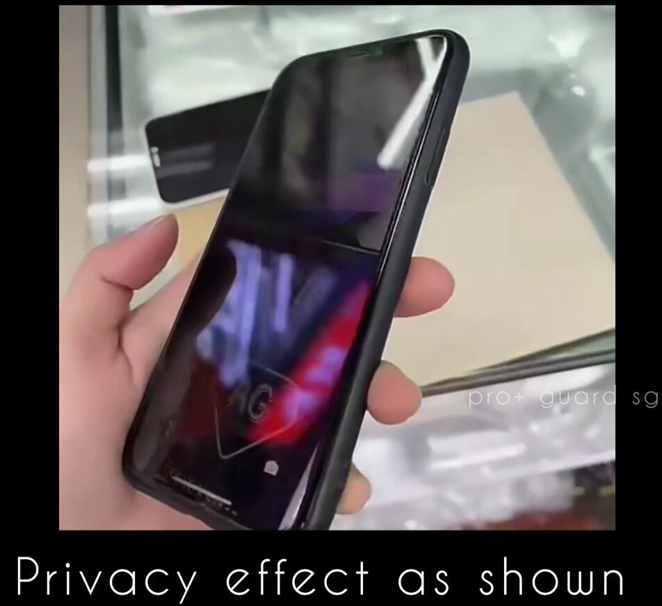 [PRO+GUARD] PRIVACY GLASS  iPhone 14 Pro Max Plus 13 Pro Max 12 Pro Max Mini 11 Pro Max XR X Xs 8 7 Plus SE 2022 2020 - Privacy Tempered Glass Screen Protector (not film type)