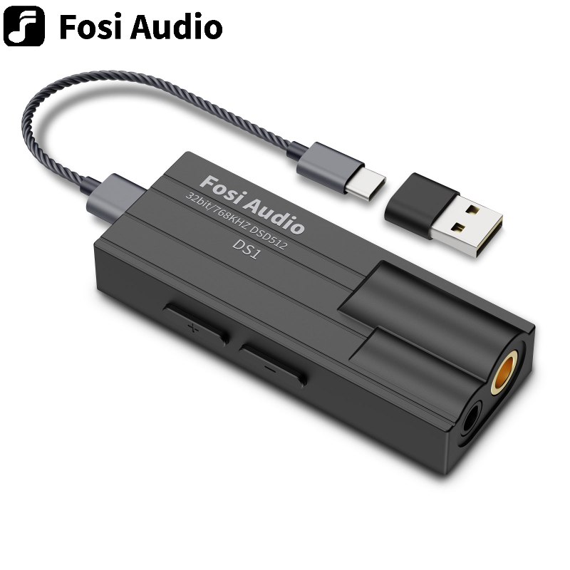 Fosi Audio DS1 Decoding Headphone Amplifier Small Tail 3.5+4.4 Output ESS Technology Es903802m Chip
