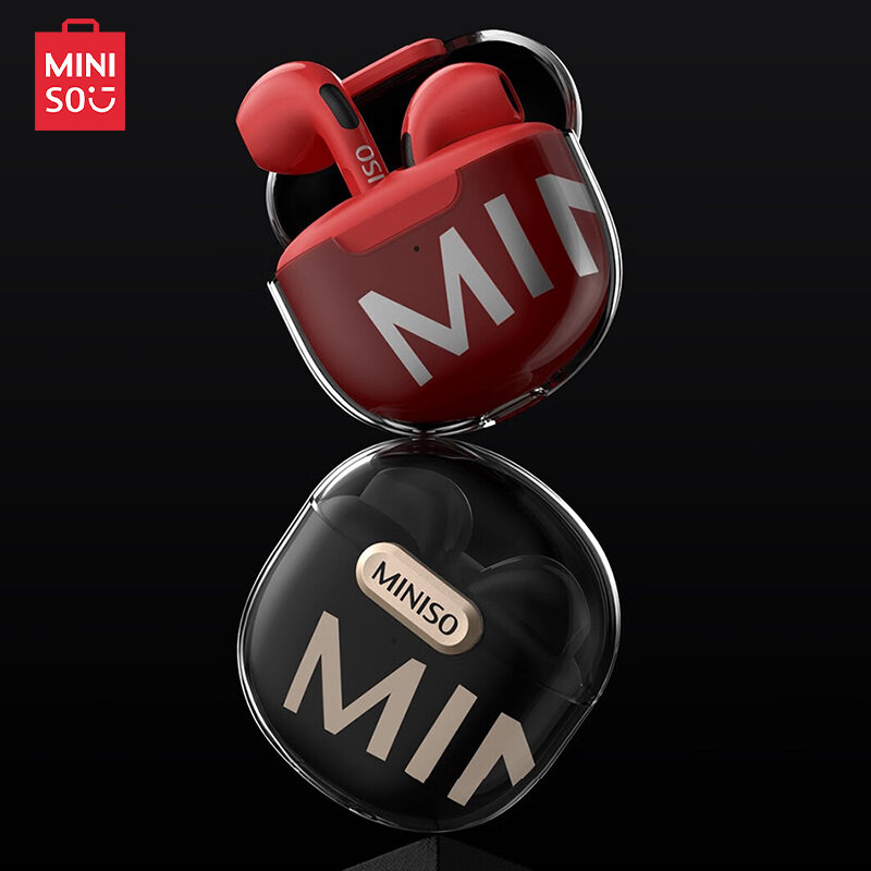 MINISO M01 Bluetooth Earphone 9D HIFI Sound Sport Waterproof TWS Wireless Headphones Bluetooth 5.3 With Charging Box Mic Support Call Video IOS Android Universal
