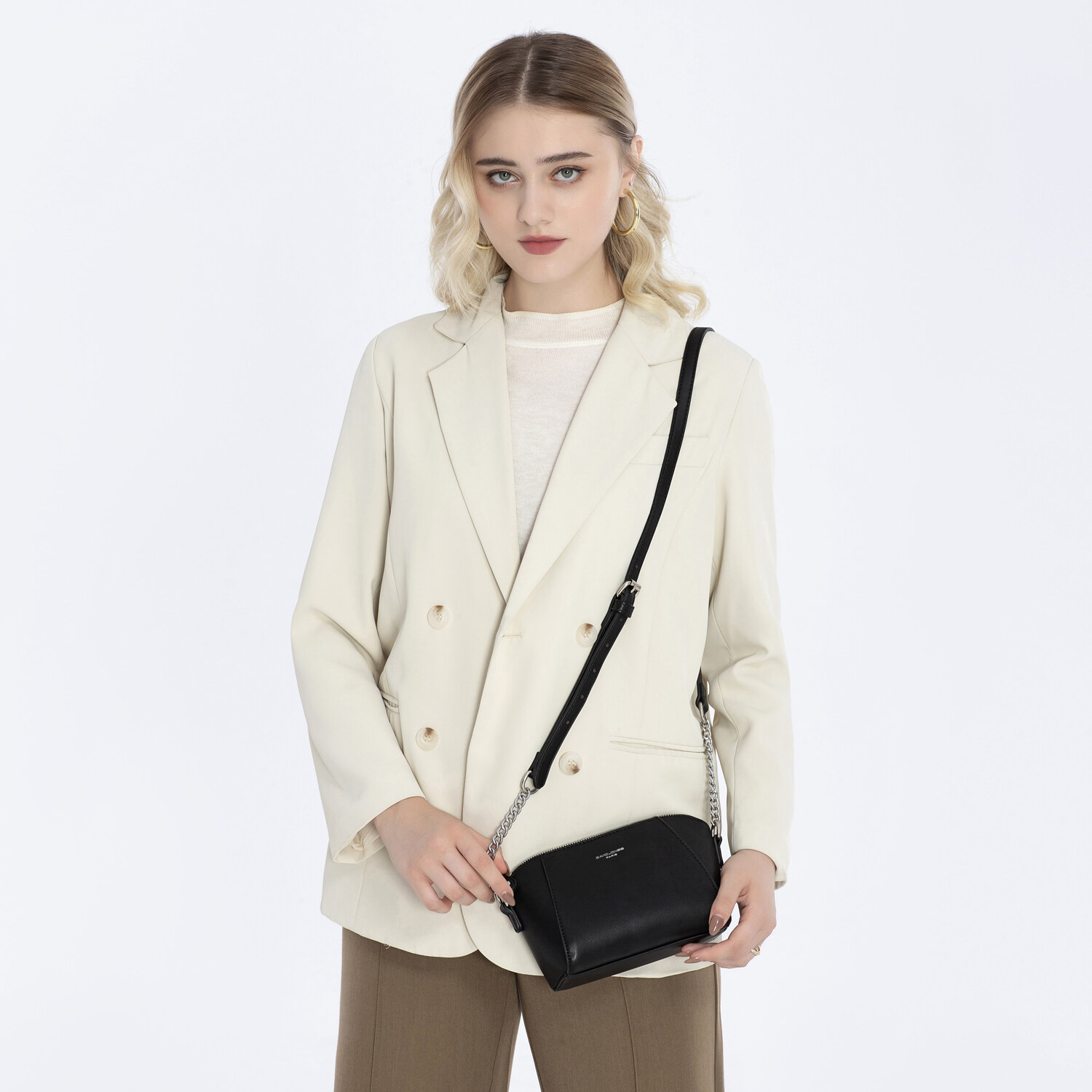 David Jones Paris sling bag for women leather crossbody bag messenger bags ladies shoulder bag woman handbag 2022