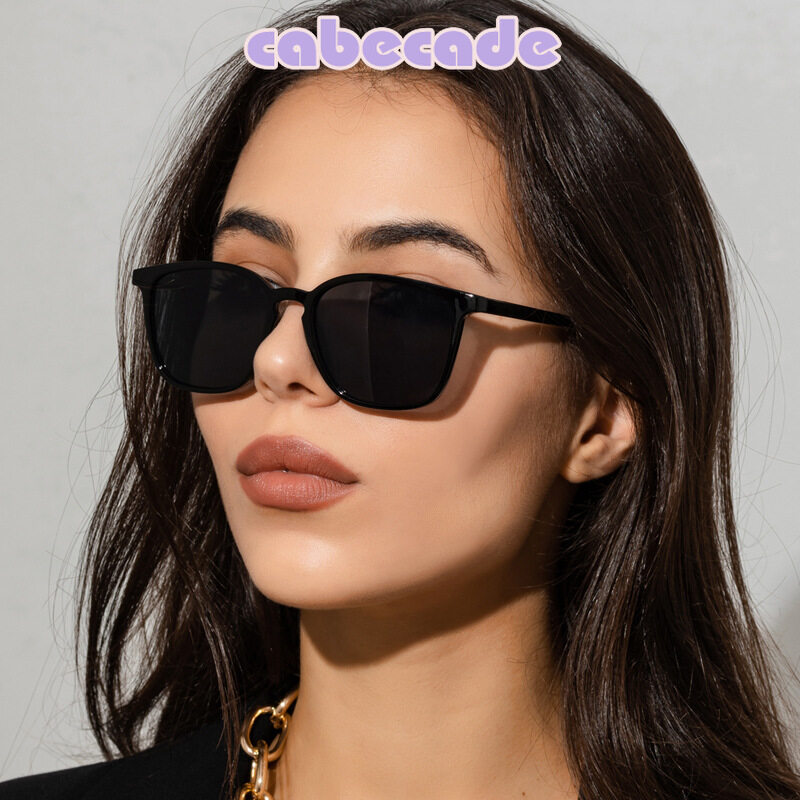 Cabecade 【high quality】 New simple retro square sunglasses men and women European and American trend net red sunglasses star street shooting glasses