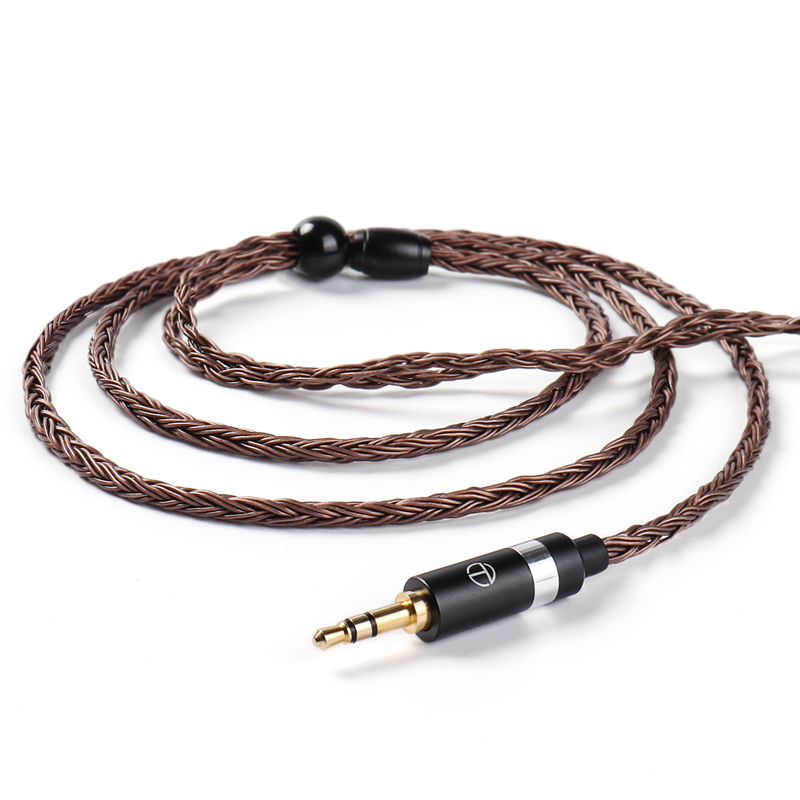 TRN T2 16 Core Silver Plated HIFI Upgrade Cable3.5/2.5mm Plug MMCX/2Pin Connector Earphones Cable  brown For TRN VX V80 V30 AS10 IM2 BT20S C16 C10 V90 V10 S2 T2 AIR KING BQ3 T3 ca16
