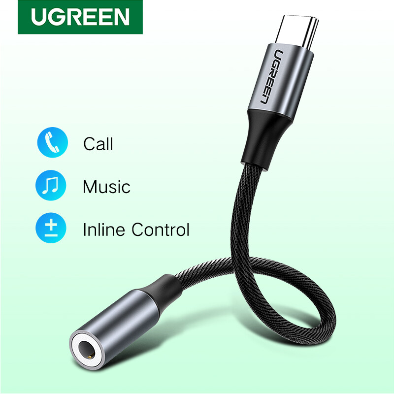 UGREEN Type c to 3.5mm Headphone jack cable 3.5 AUX USB C adapter Audio USB C Adapter For Huawei P40 pro Xiaomi Mi 10 Pro Oneplus 7 pro Oppo R17 Pro