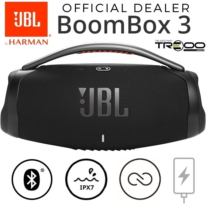 JBL Boombox 3 Waterproof Wireless Bluetooth Portable Speaker