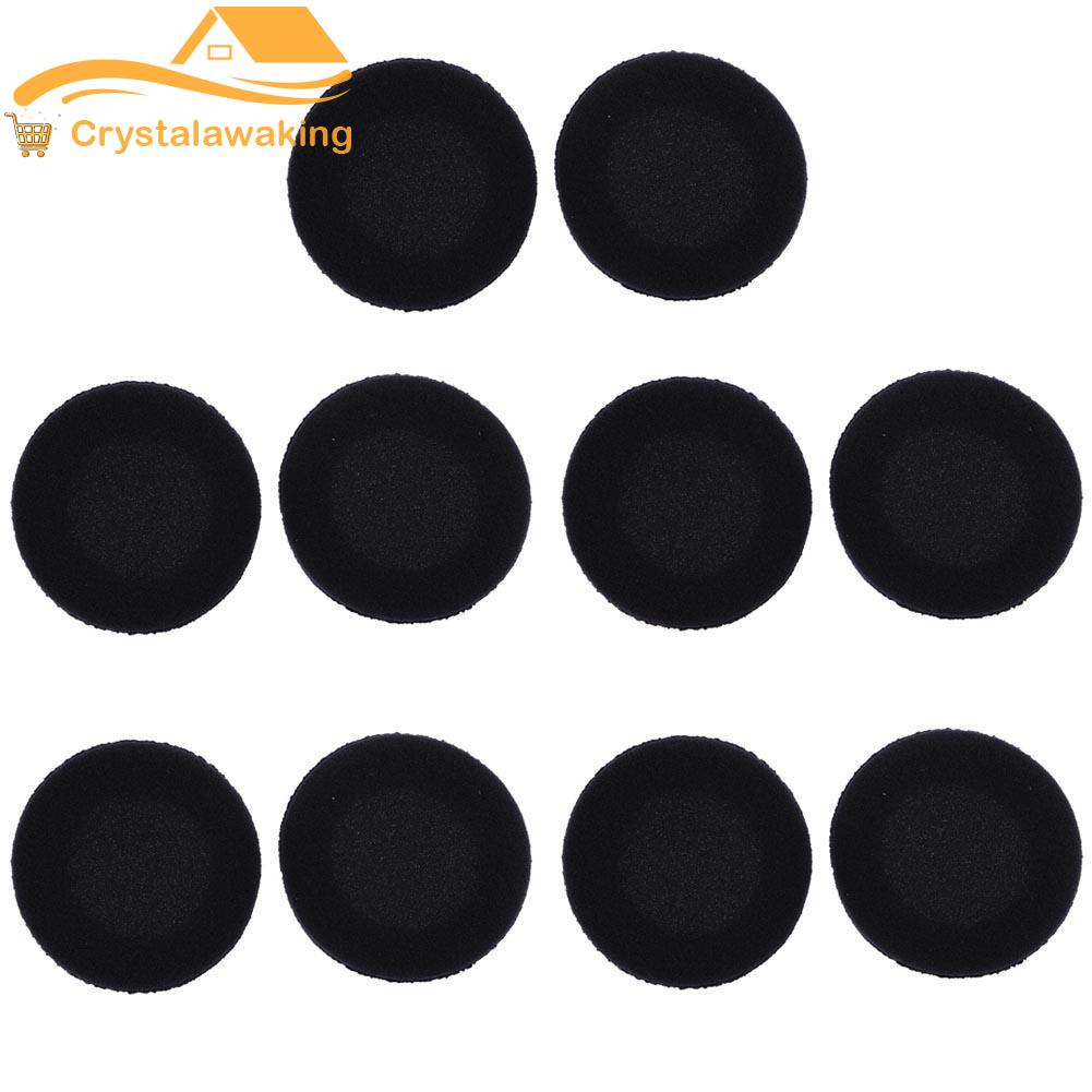 10 x 50mm Foam Ear Pad Sponge Earpad Headphone Cover For Headset 2(Black)
