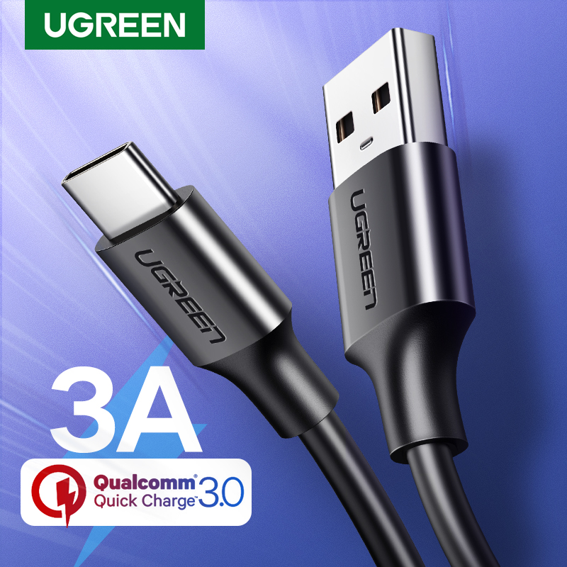 UGREEN USB 3A Type C Cable for Oneplus 5 UBS C Fast Sync Data Cable for Samsung Note 8/S8 Nexus 6P 5X Nintendo Switch Type-C Cable(Black)-Intl