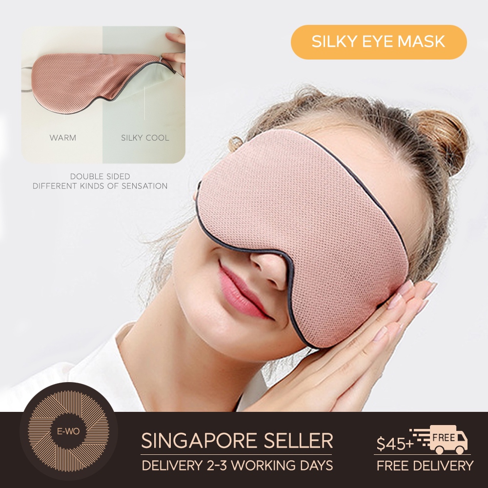 2021 Eye Mask for Sleep| Eye Patch for Resting | Double Sided with Warm & Cool Sensation | Milk Shreds, Silky Smooth Sensation | Breathable Material | Portable Blindfold for Travel