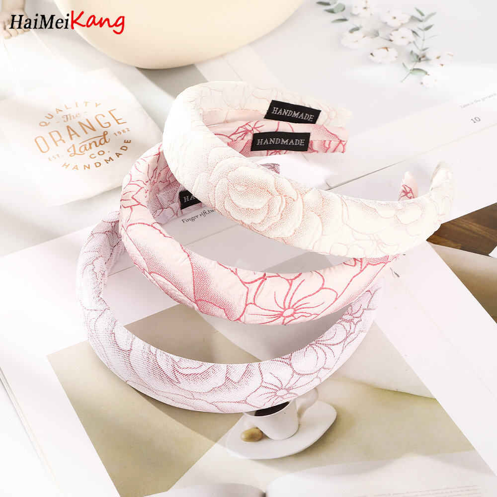 1pc Fashion Korean Style Hair Band Small Fresh Casual Printing Wide-brimmed Headband Simple Hair Accessories