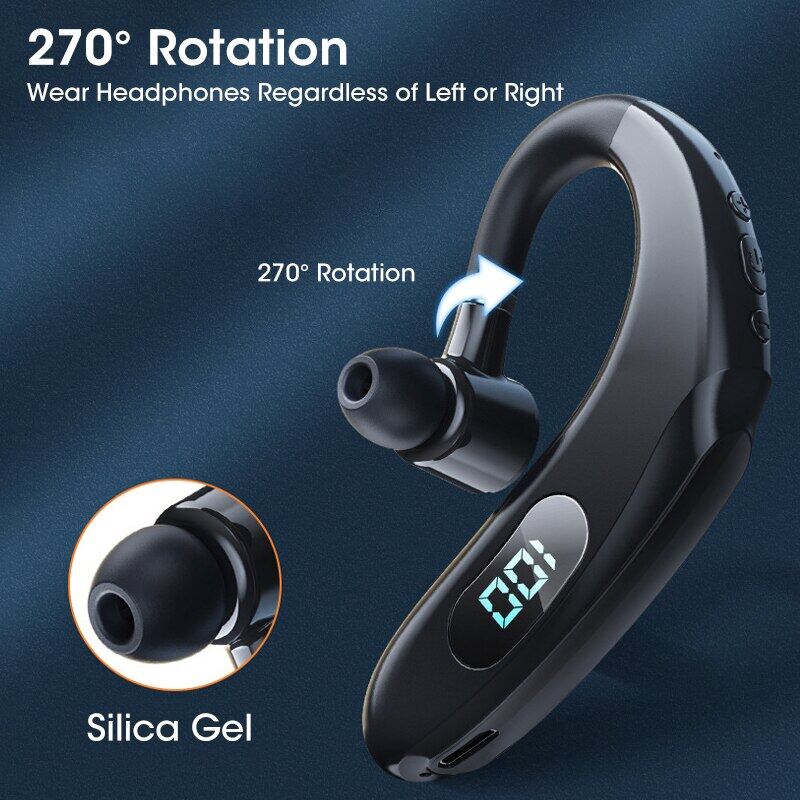 Q20 bluetooth headset unilateral hanging ear headset LED digital display low power consumption hands-free stereo wireless heads