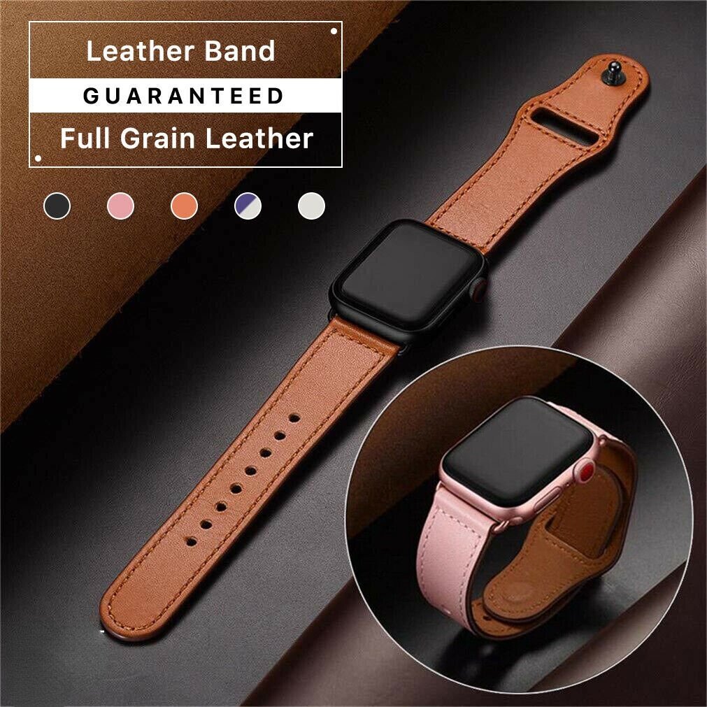 【Genuine Leather】Apple Watch Band Strap Series 7 SE 6 5 4 3 2 1 41mm 45mm