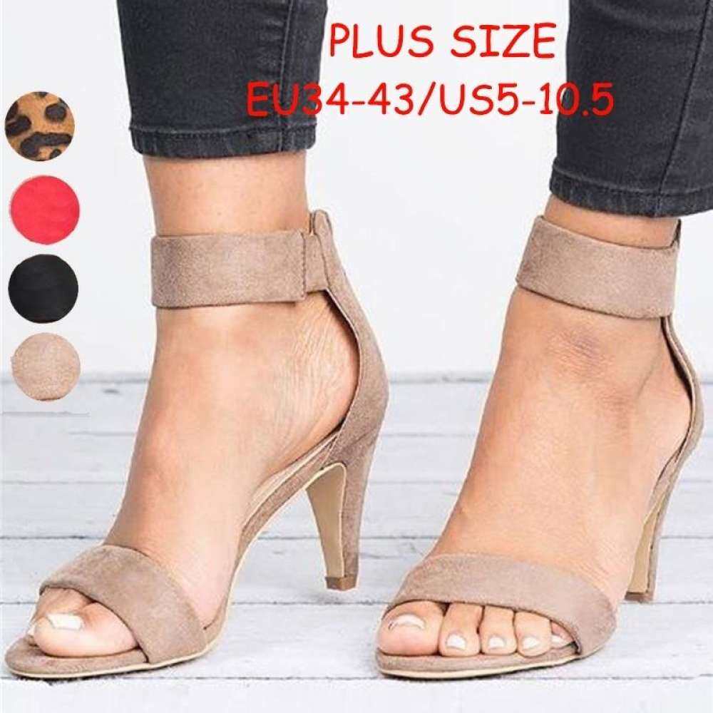 Caipinpanrcjkashd High QuaLityWomen's Fashion High Heel Sandals Femme Open Toe Shoes Ankle Strap Stiletto Elegant Heel Sandals