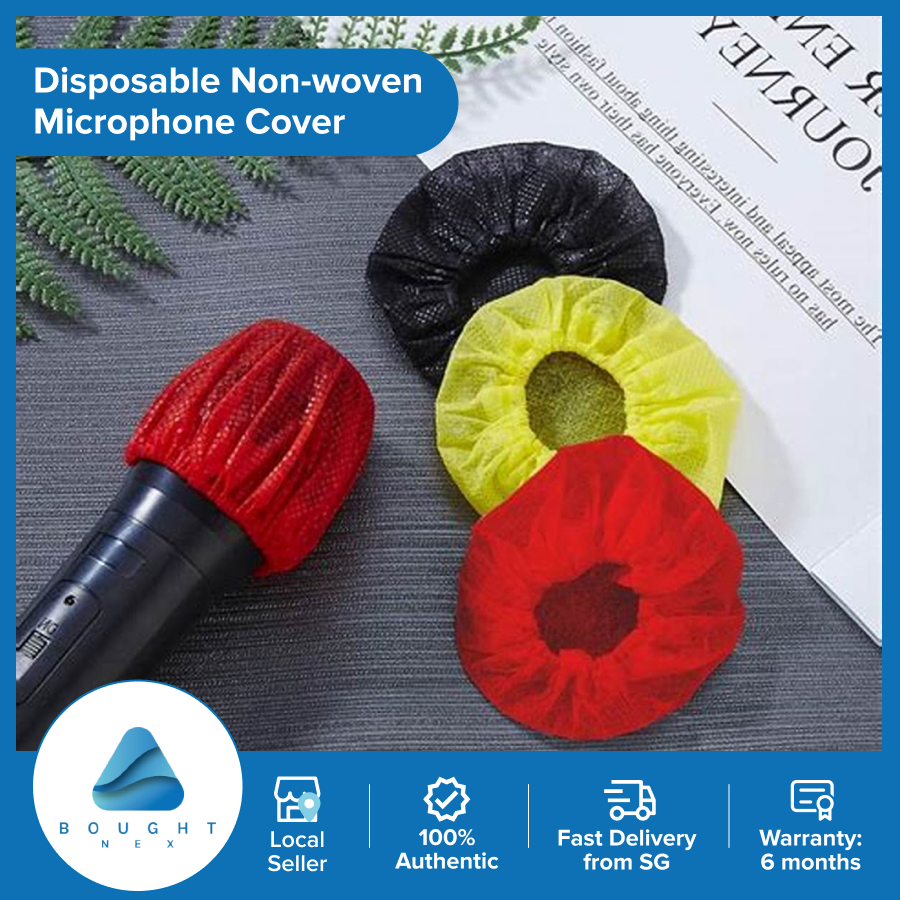 [2Pcs] Disposable Non-woven Microphone Cover Anti-jet Cover Karaoke Blue Mic Sleeve