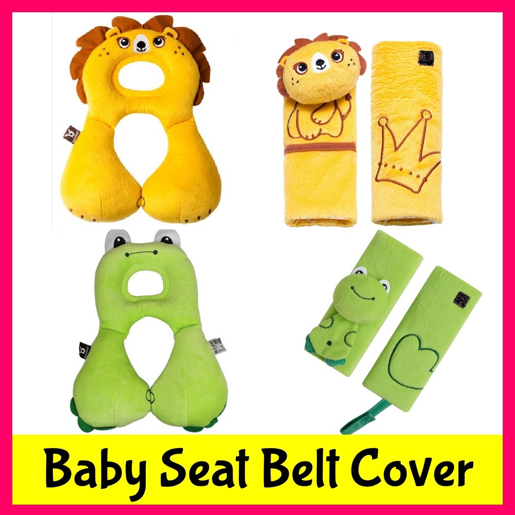 [0-4yr]Baby Car Seat Belt Cover★Head Rest Support Pillow★Stroller Rocker Padding★Pacifier Holder★Neck Cushion★Child