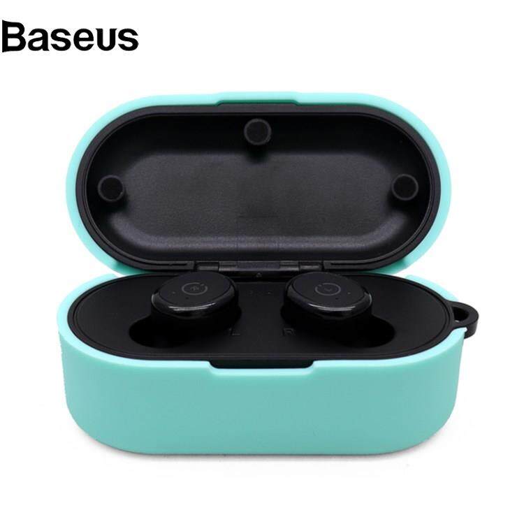 Baseus Earphone Case for TOZO T10, Bluetooth Earbuds Silicone Cover Charging Box Shell Protector with Anti-loss Buckle