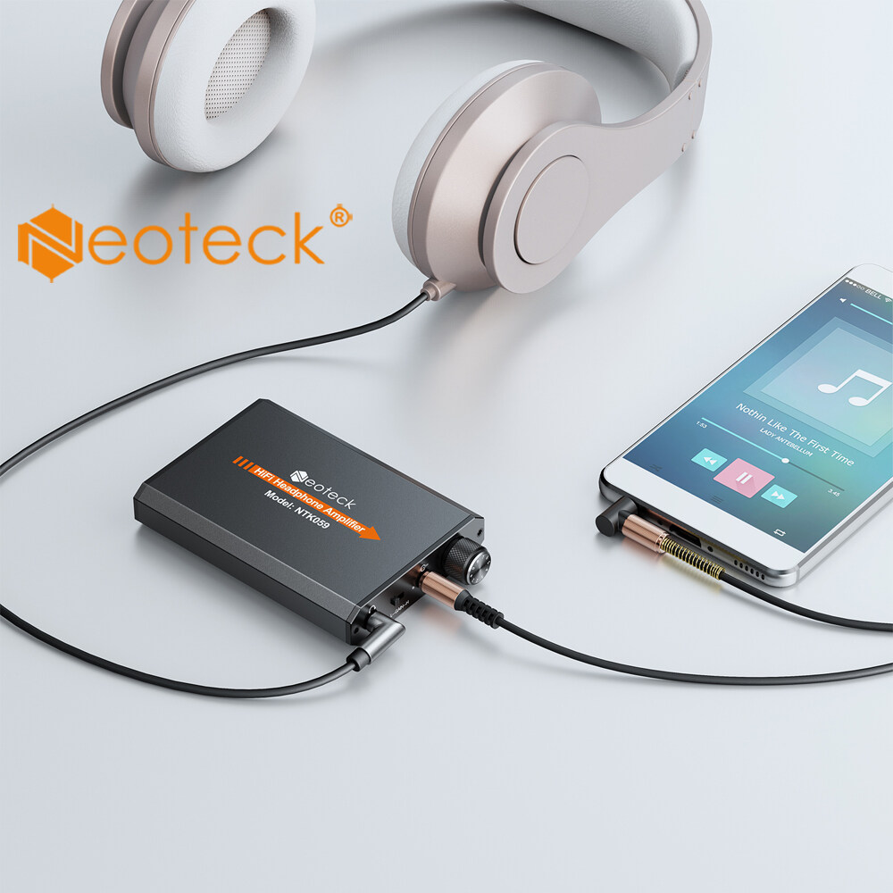 Neoteck Mini HiFi Earphone Headphone Amplifier 16-150Ω Portable Amplifier 3.5mm Audio Earphone Amp Components for MP3/MP4 /Phones/Digital Players/Computers