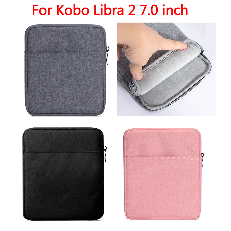 for All-new Kobo Libra 2 7.0 inch E-Book Sleeve Bag Pouch Case Shockproof Protective Case Kobo Libra2 7" E-reader Zipper Waterproof Fabric Cover
