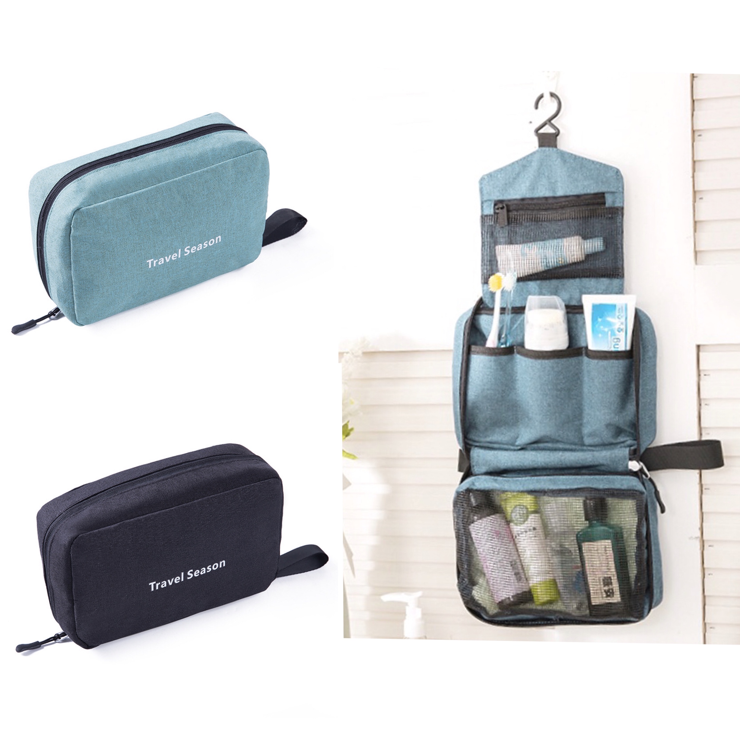 Travel Essentials Pouch Portable Toiletry Travel Bag Cosmetic Pouch Make up Pouch Organizer Bag