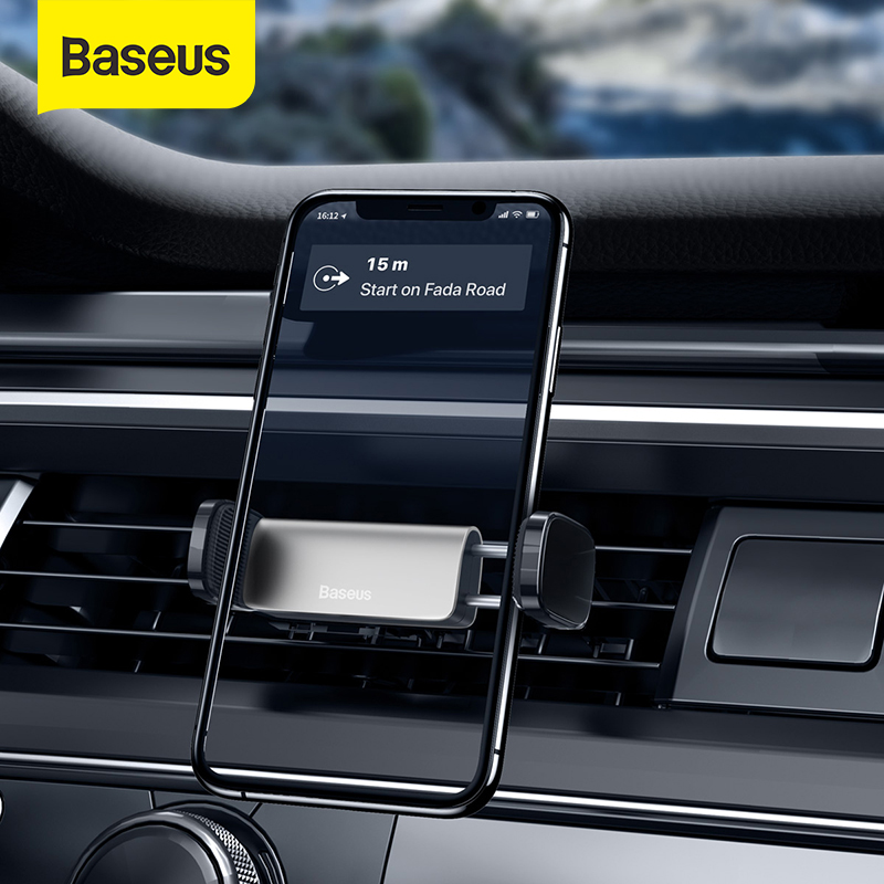 Baseus Car Phone Holder Air Vent Mount Car Holder For iPhone 11 11 Pro Samsung S10 HuaWei  Vivo appol  4.7-6.5 inch Phone in Car Phone Holder Stand