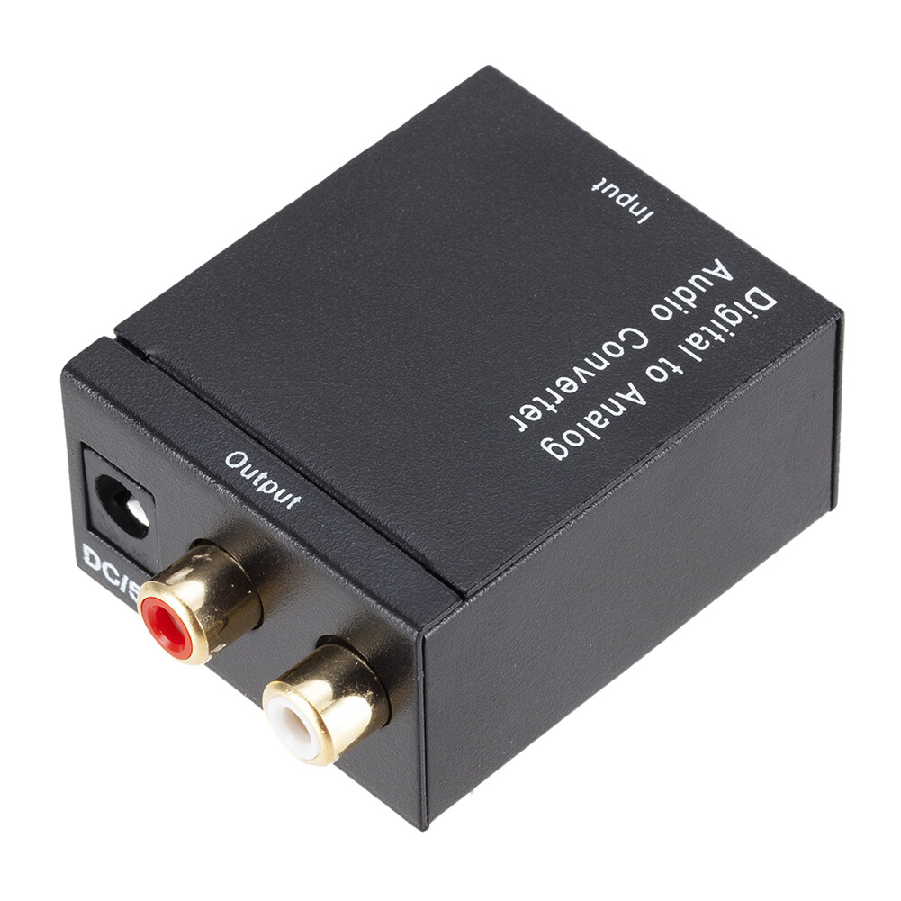 Digital to Analog Audio Converter Optical Toslink Coaxial to RCA Adapter