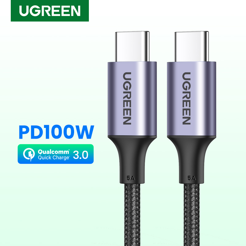 UGREEN USB Type C to USB C PD 60W/100W Charge Data Transfe Cable for Apple MacBook Air M1 SAMSUNG S20 S21 S22 Ulrta Note 10 Huawei Matebook iPad Pro 4 2020 Ipad Pro 2022, Chromebook Realme 6 6i Huawei