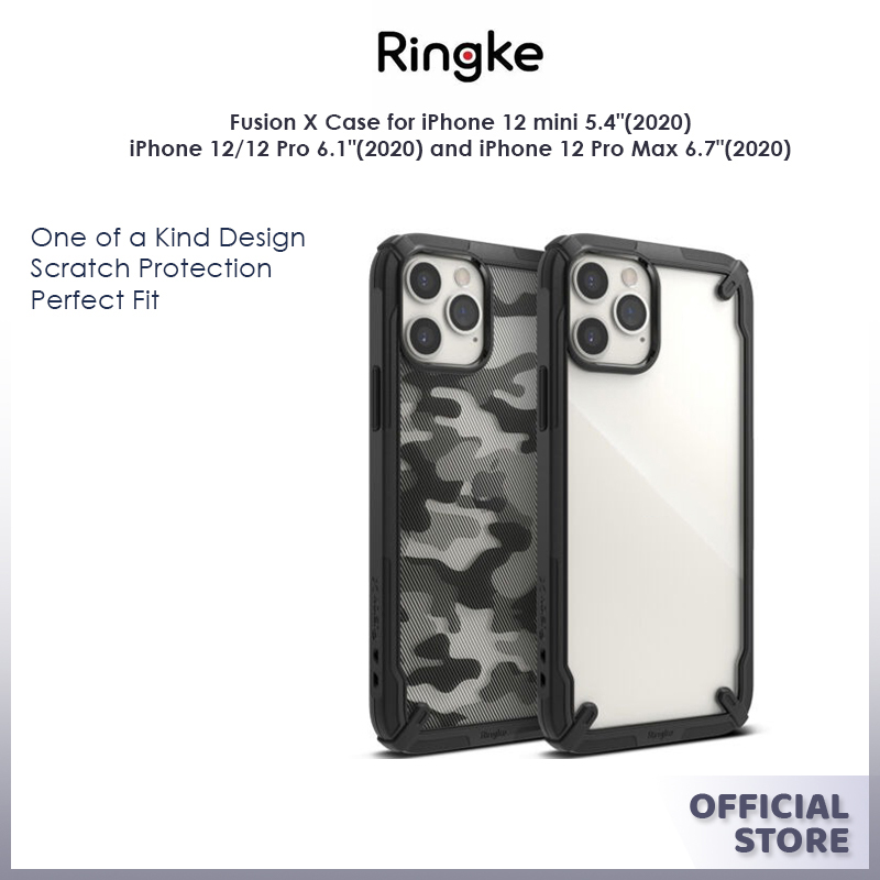 Ringke Fusion X Case for iPhone 12 mini 5.4"(2020), iPhone 12/12 Pro 6.1"(2020) and iPhone 12 Pro Max 6.7"(2020)