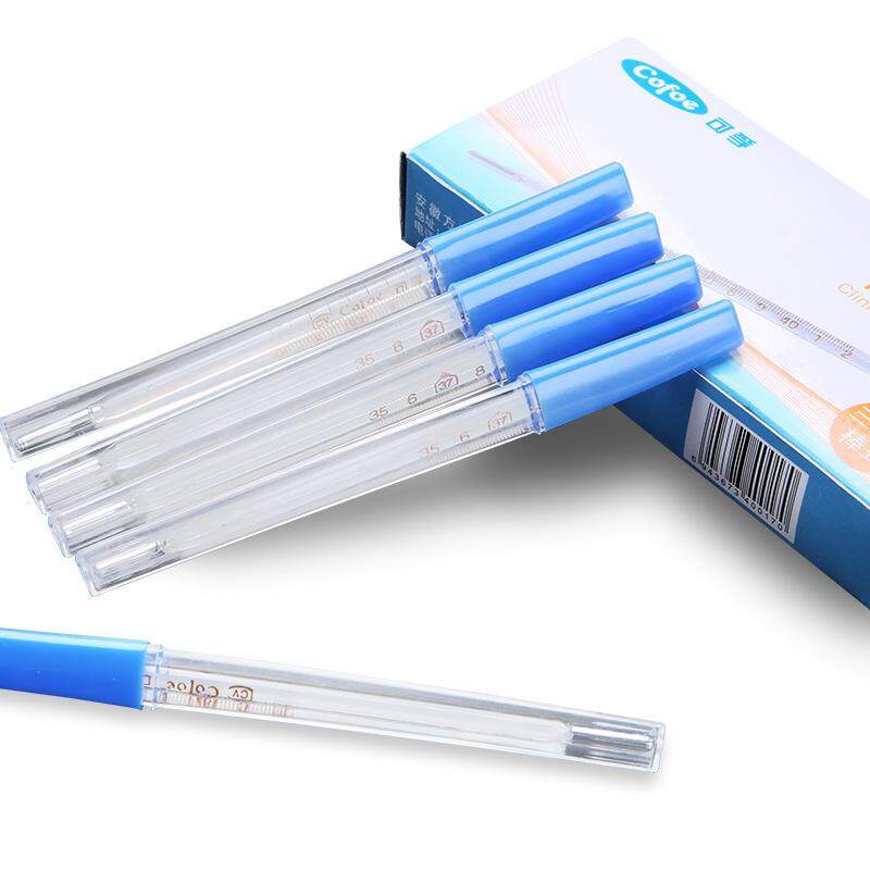 Cofoe 5pcs Mercury Glass Thermometer Easy Read Clinical Oral Cavity Temperature Measurement  Adult Children Fever Thermometer