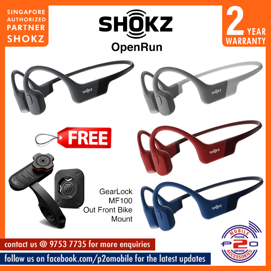 Shokz OpenRun (formerly AfterShokz Aeropex) WaterProof OPEN-EAR Bone Conduction Wireless Bluetooth Headset