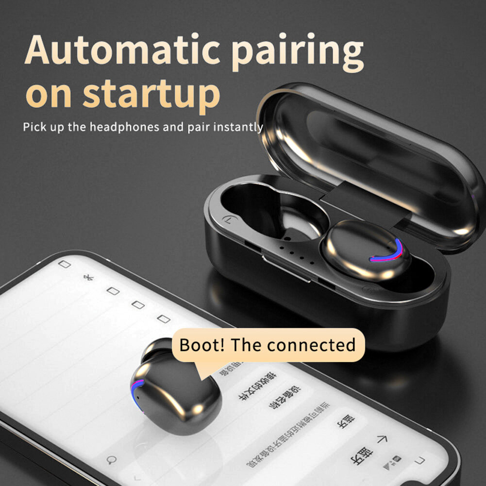 Vitog F9 TWS Mini Bluetooth Earphone With Mic Touch Control 9D Stereo Noise Reduction Bluetooth Headset Waterproof Sports Wireless Earbuds For Xiaomi iPhone Huawei Redmi Oppo Samsung Vivo All Smartpho