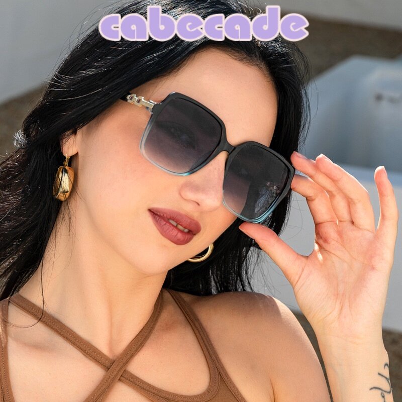cabecade 2022 new European and American fashion square large frame sunglasses trend metal hollow star with the same high-quality sunglasses