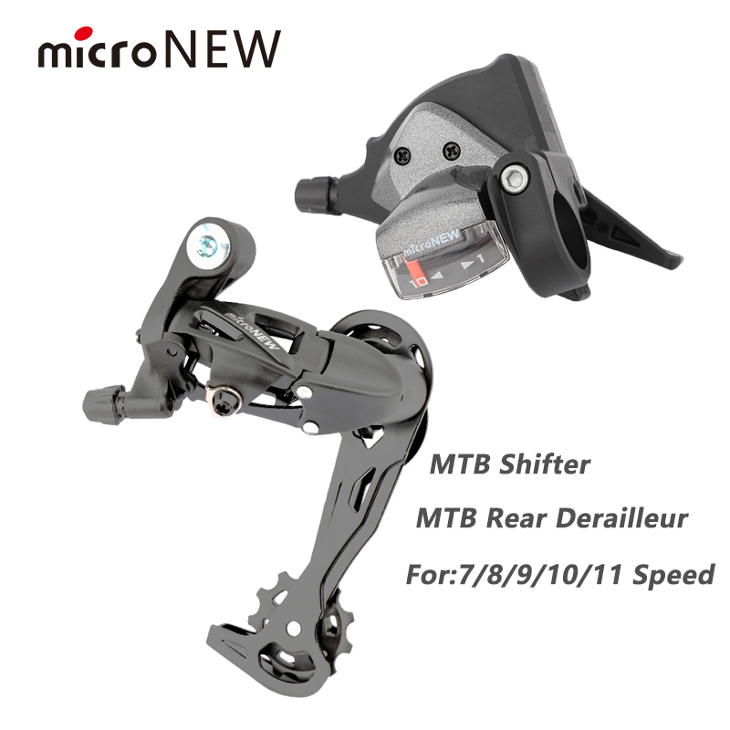 microNEW 7/8/9/10/11 Speed RD MTB Shifter Bicycle Shift Lever&Rear Derailleur For Mountain Bike Parts