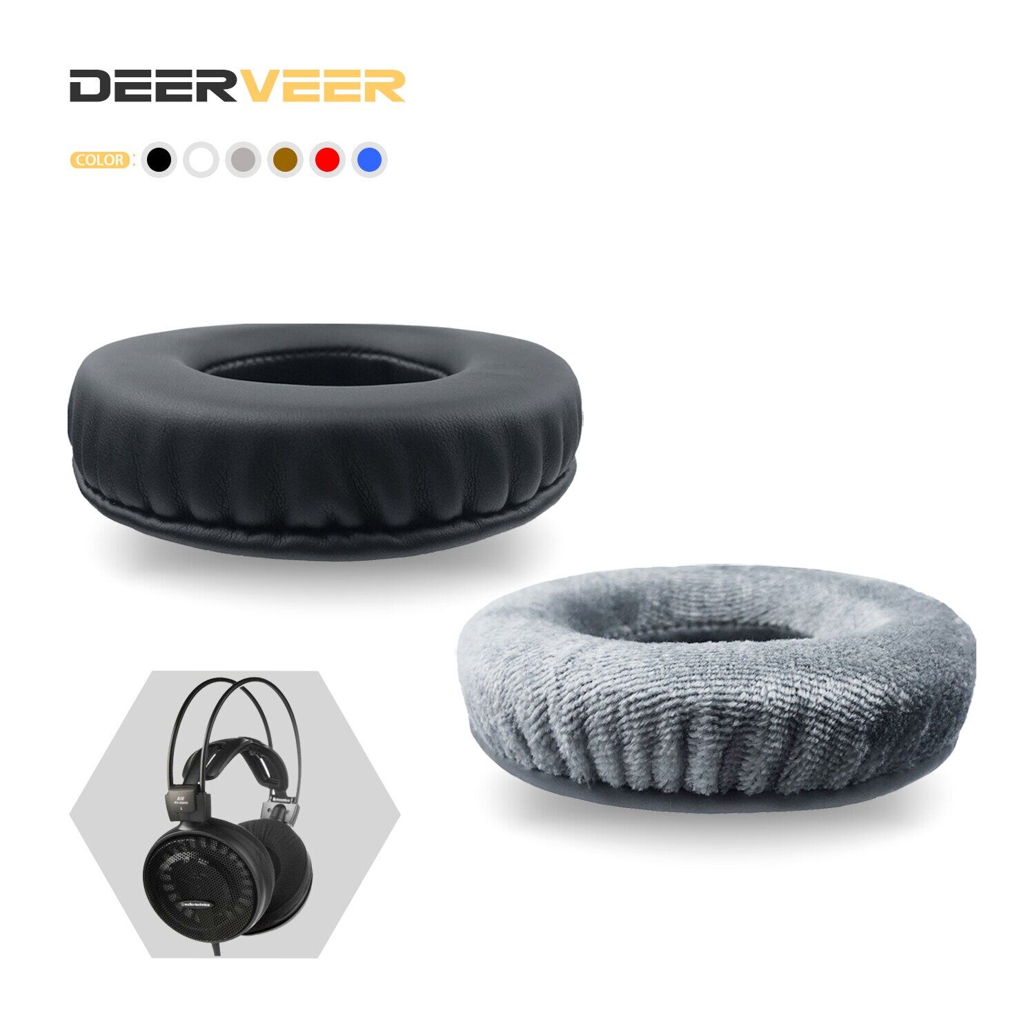 DEERVEER Replacement Earpad For Audio-Technica ATH-AD200 AD300 AD400 ATH-AD500 ATH-A500 Headphones Thicken Memory Foam Cushions