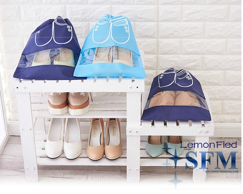 Drawstring 7 Piece Pack Multi Purpose Shoe Bag Pouch Packer Holder School Christmas Gift Packing Travel Sorting