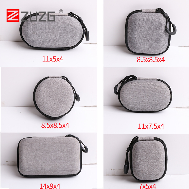 ZUZG Multifunctional Portable EVA Headset Bag Data Cable U Disk Charging Head Storage Box Bag Air Pods Case