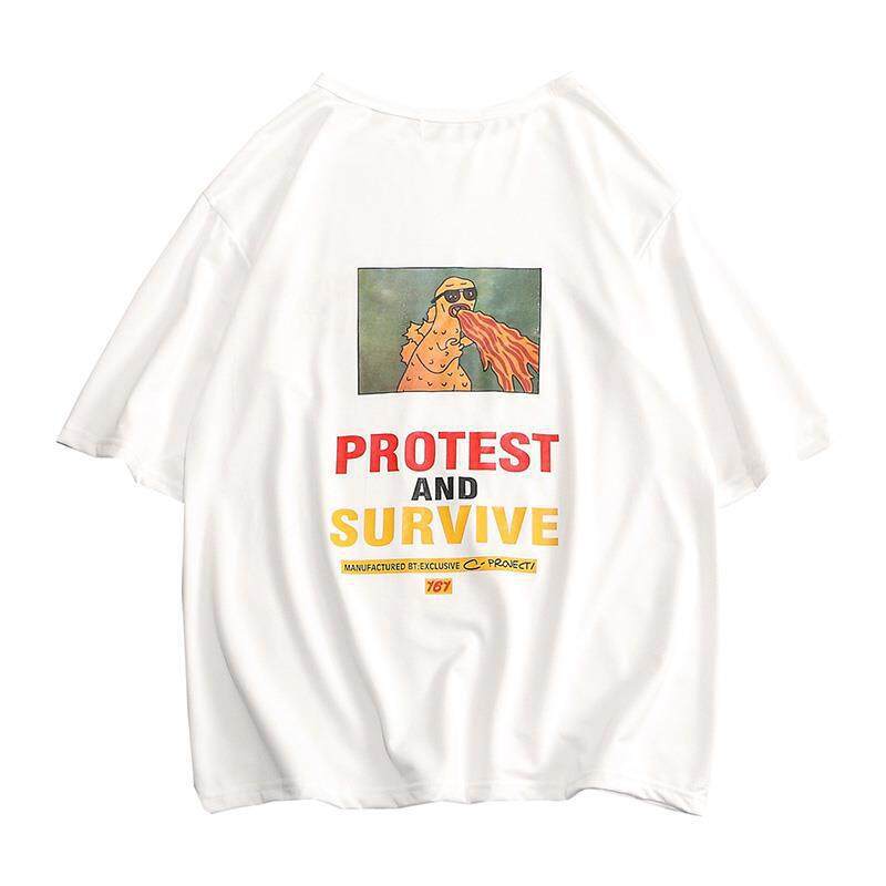 t shirt Men Large Size Korean Street Style Letter Graphic Print Oversize Casual Fashion Tops