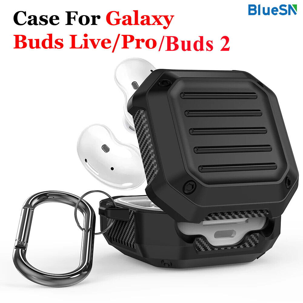 BLUESN TPU Cover for Samsung Galaxy Buds Live Case TPU Anti-fall Pro Cover for Samsung Buds Pro 2 Buds 2 Earphone Accessories Case with Keychain
