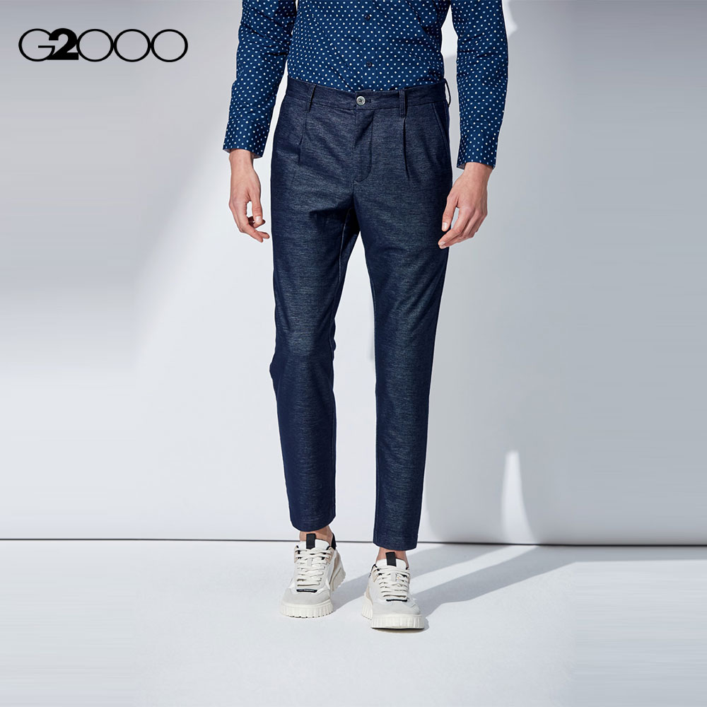 G2000 Men Smart Fit Elastic Waist Band Cropped Pants