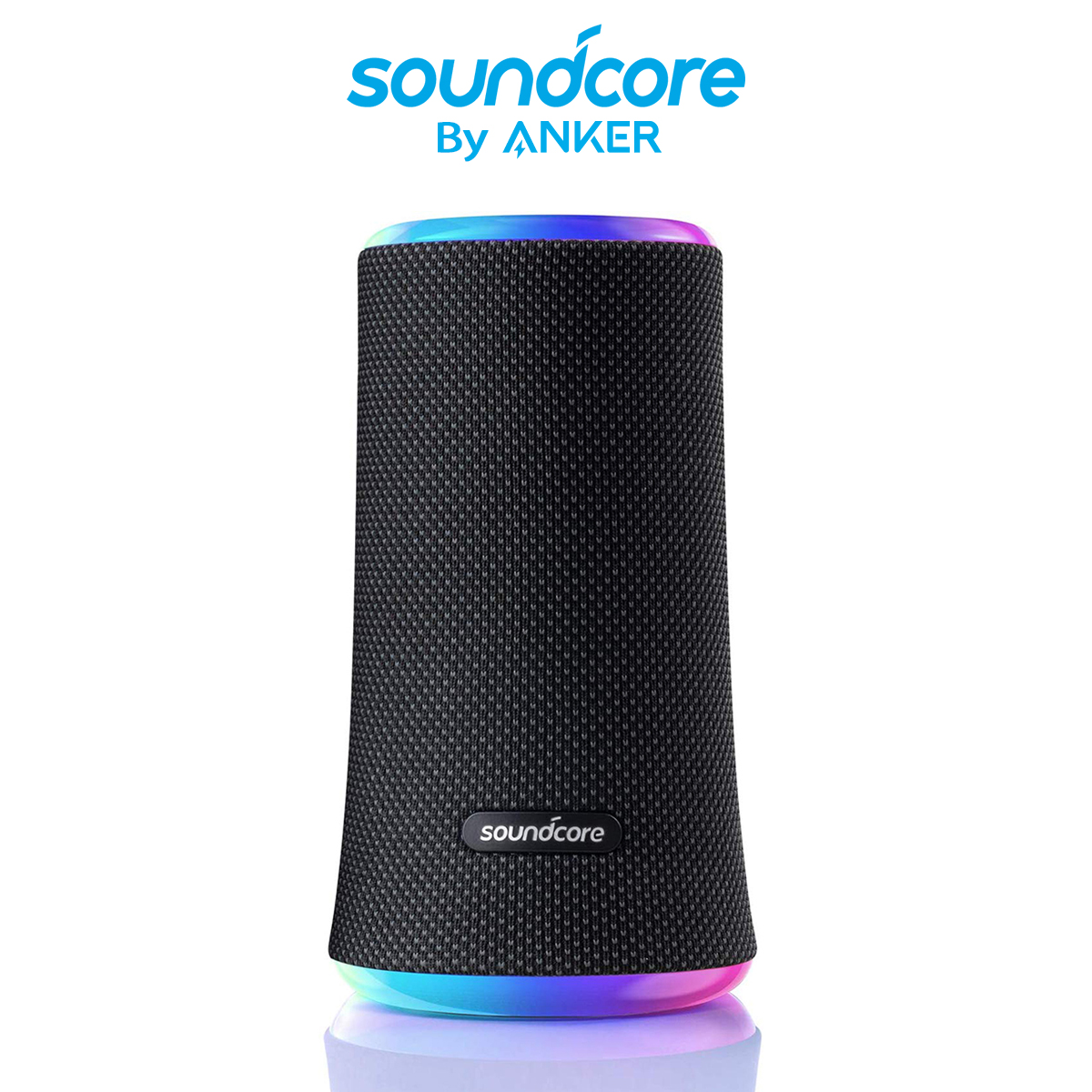 Anker Soundcore Flare 2 Bluetooth Speaker, with IPX7 Waterproof Protection and 360° Sound for Backyard and Beach Party, 20W Wireless Speaker with PartyCast, EQ Adjustment, and 12-Hour Playtime