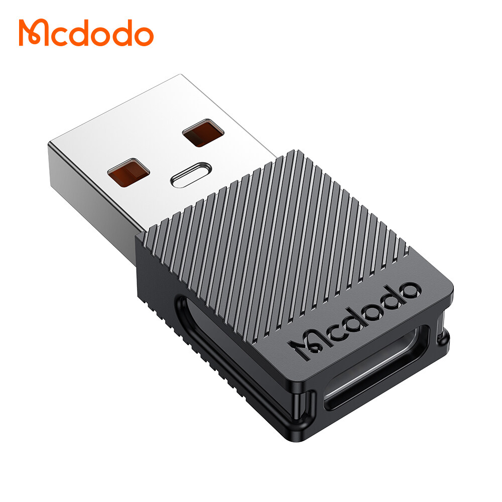 Mcdodo USB A To Type-c OTG Adapter Type C Male To Female Data Converter 5A Fast Charging QC4.0 For laptop Phone Headset Connector