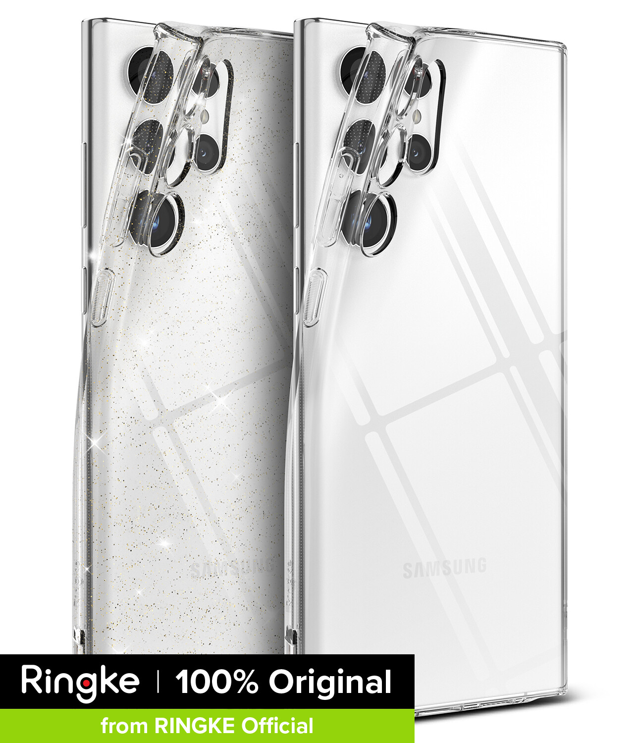 Ringke [AIR] for Samsung Galaxy S22 Ultra Case, Lightweight Slim Full Flexible Shockproof Silicone Transparent Scratch Resistant Cover with Wrist Strap