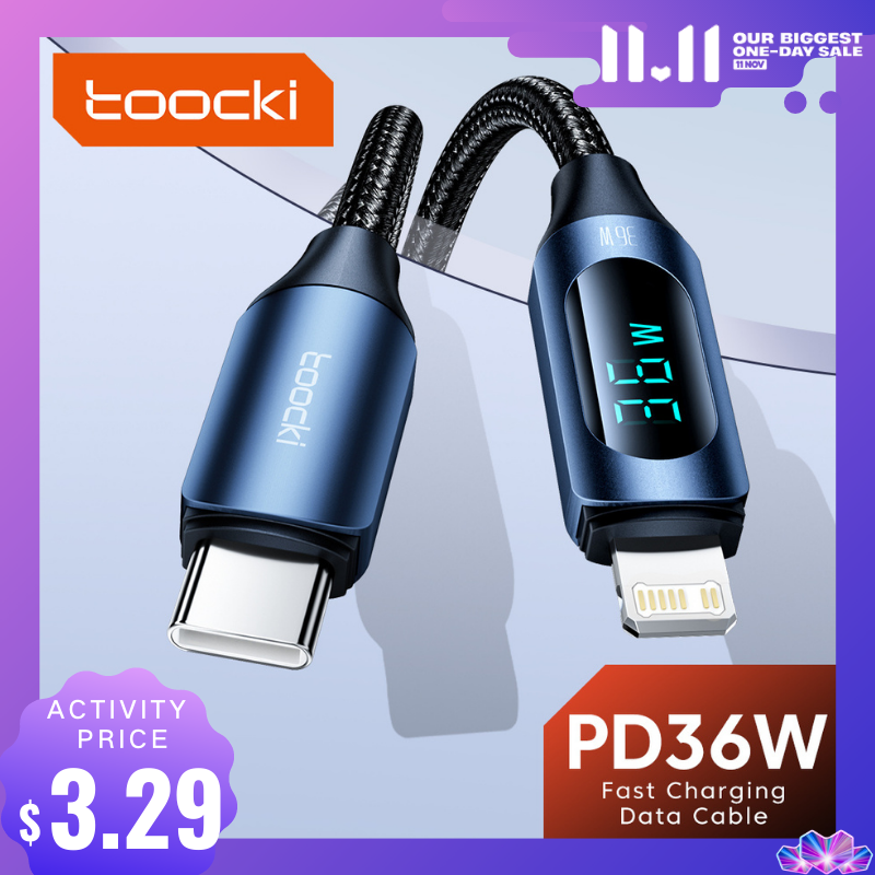 【Special promotion】Toocki USB Type C Cable PD 36W Fast Charger Lightning Cable Data Wire Cord For iPhone 11 12 13 14 iPad