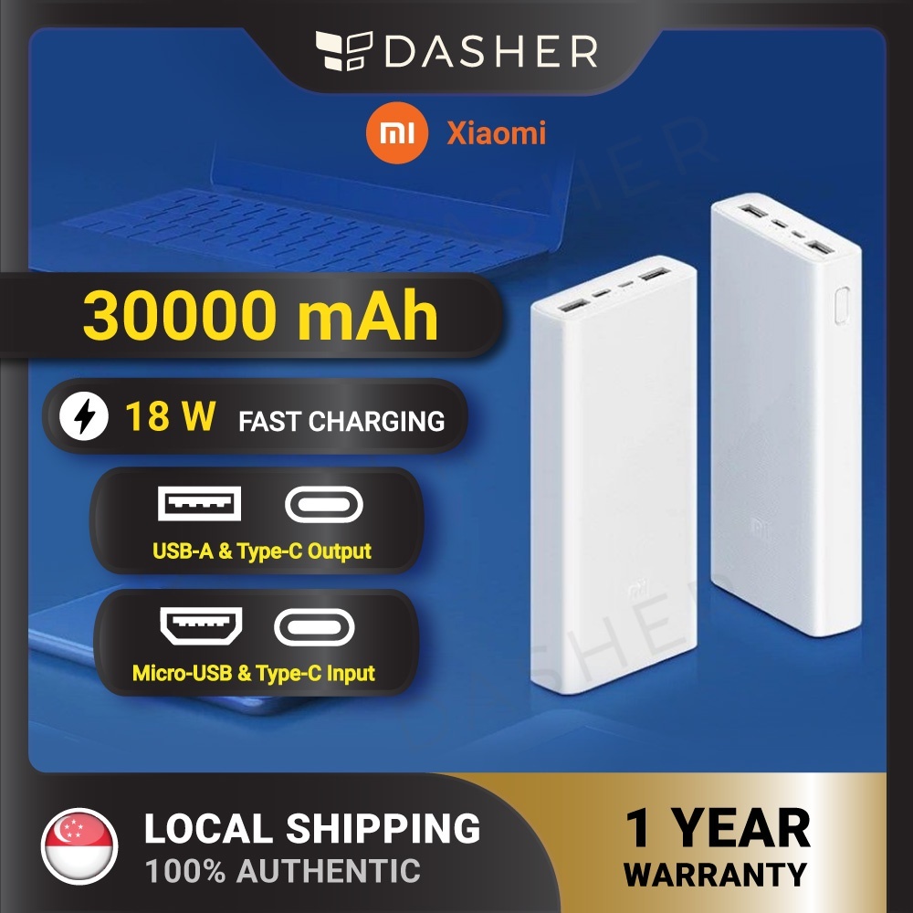 Xiaomi Powerbank 3 30000mAh (PB3018ZM) 18W Fast charging Output Micro-USB / Type C Input