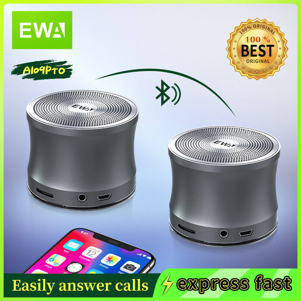 EWA A109 TWS Bluetooth Speaker Metal Portable Music Speakers With AUX-IN, Micro SD, Microphone, Hands-Free For Home Sound Box