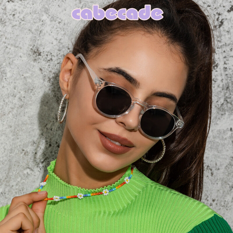 Cabecade 【high quality】New retro small frame star sunglasses men and women European and American street shooting rice nail sunglasses trend Korean version glasses cat glasses frame