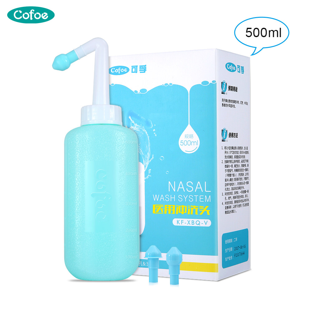 Cofoe 500ml Nasal Wash Neti Pot Nose Rinsing Bottle Irrigater Washer for Adult Allergic Rhinitis, Sinus, Daily Nasal Rinsing Nose Care Tools