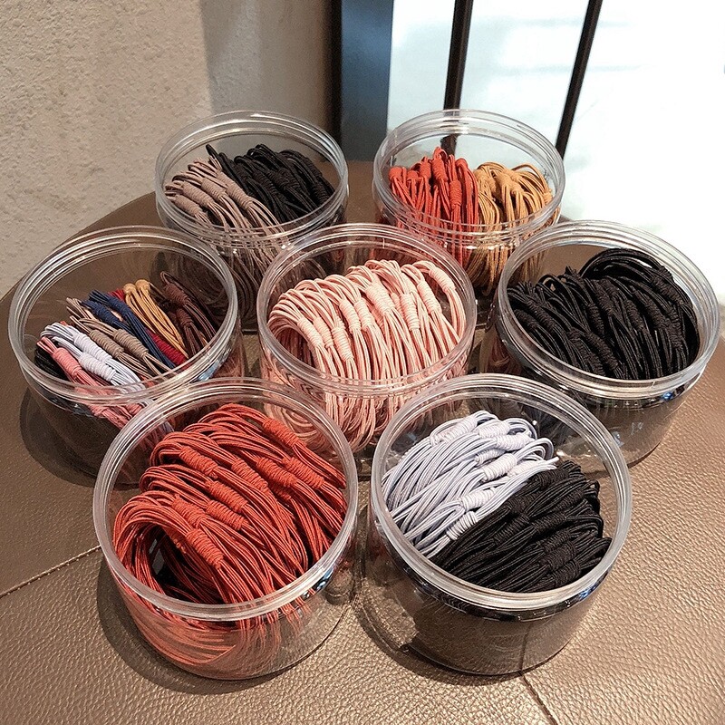 20pcs/set Korean version of ins hair rubber band high elasticity and durable hair tie