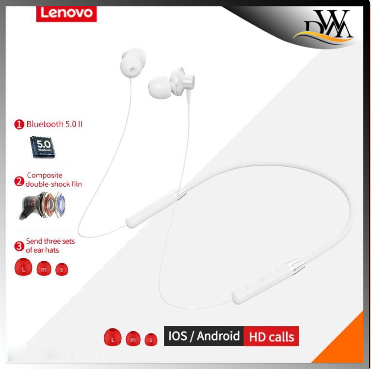 Lenovo HE05 Wireless Bluetooth Headphones IPX5 Waterproof Sport Earphones Magnetic Headset with Mic Noise Cancelling Earphone