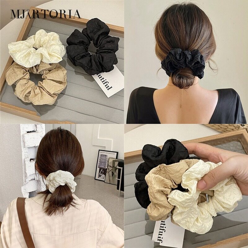 MJartoria Fashion Korean Hair Tie Elastic Hair Bands Women Hair Ties Girls Hair Accessories